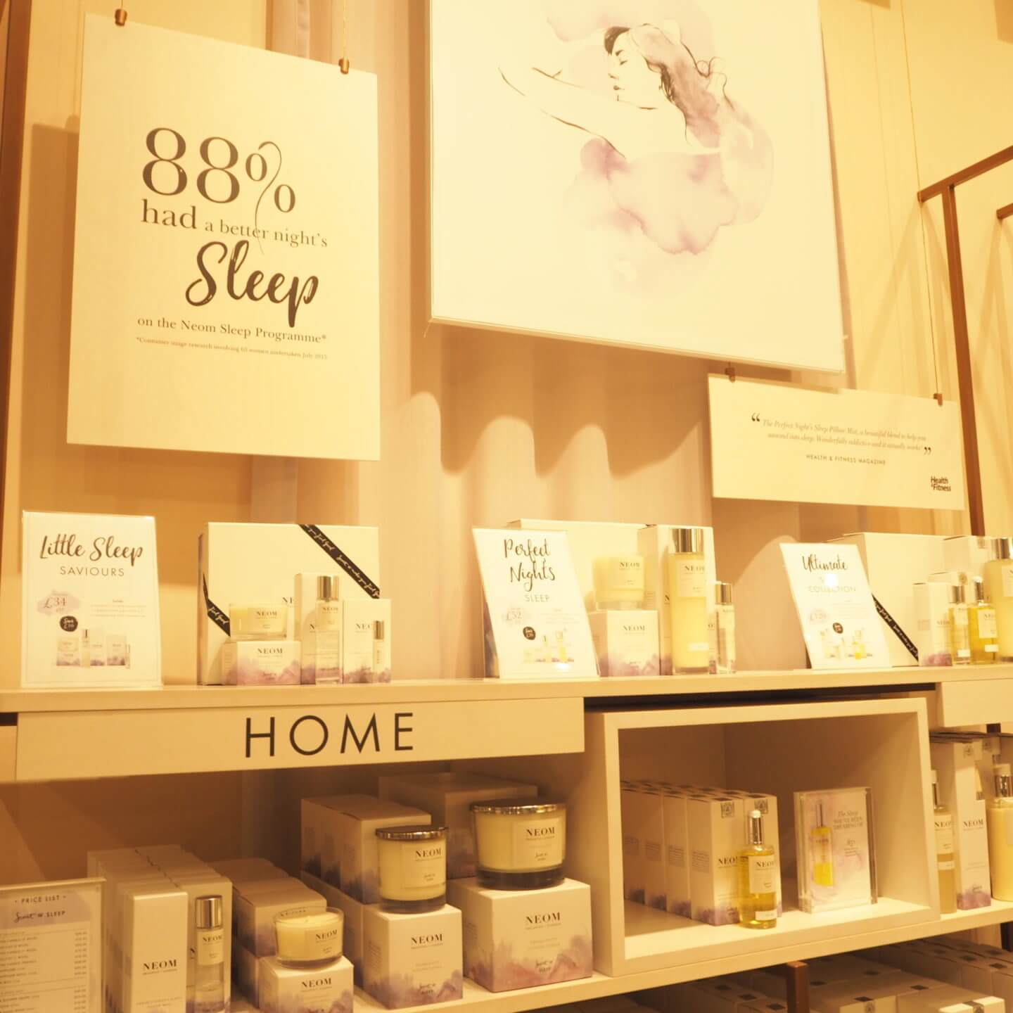 Sleep range from Neom, Leeds Store Victoria Gate